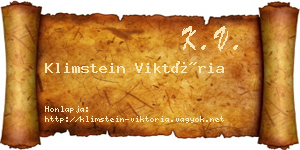 Klimstein Viktória névjegykártya